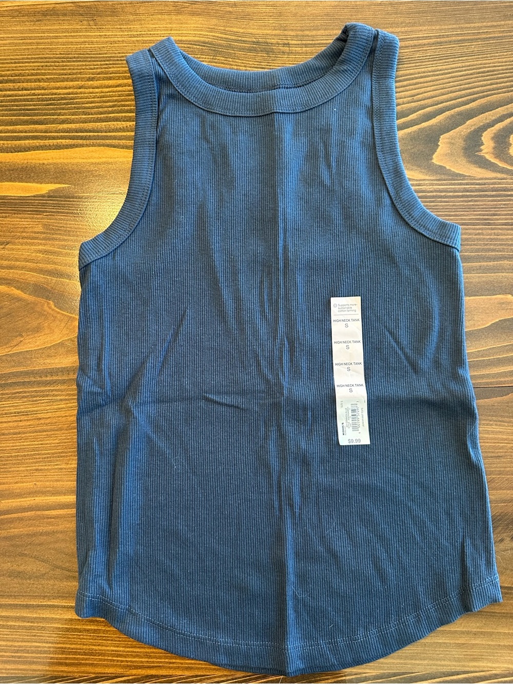 Juniors Ribbed Tank Top - Navy